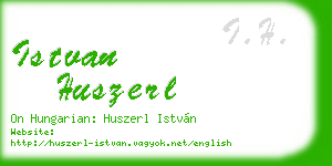 istvan huszerl business card