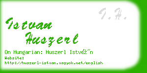 istvan huszerl business card